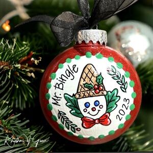 Mr. Bingle's Whimsical Wonderland: Handmade Holiday Ornament! Personalized